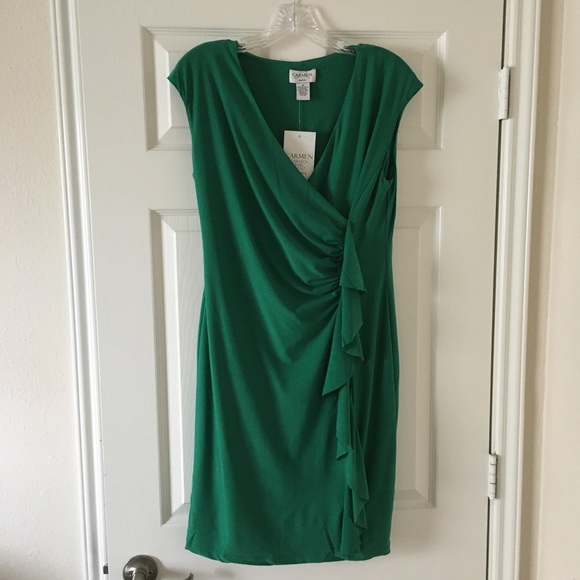 Carmen Marc Valvo green dress - NWT - Picture 3 of 8